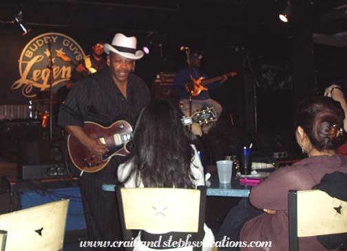 Charlie Love serenades an audience member Charlie Love serenades an audience member