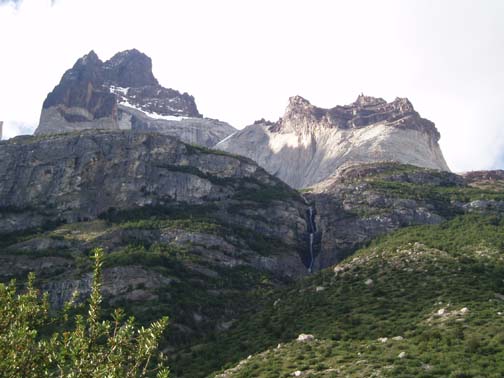 View of the Cuernos del Paine from Refugio Los Cuernos View of the Cuernos del Paine from Refugio Los Cuernos