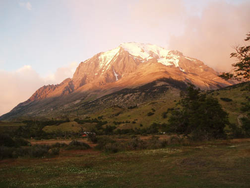 Morning light on the mountainside Morning light on the mountainside