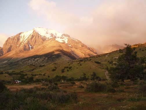 Morning light on the mountain and Torres Morning light on the mountain and Torres