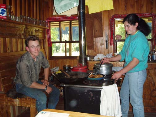 Scott and Tatiana cooking dinner Scott and Tatiana cooking dinner
