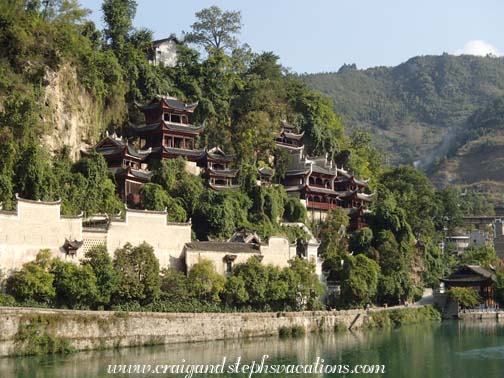 Qinglong (Black Dragon) Cave along the Wuyang River in Zhenyuan