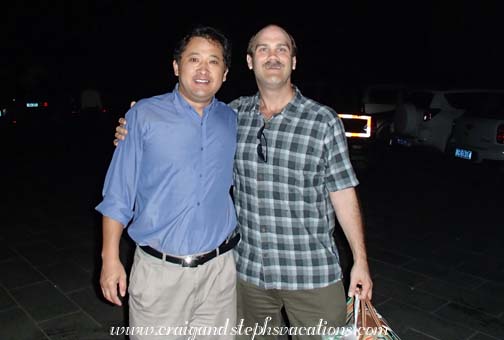 Mr. Zhou drove us to the airport bright and early