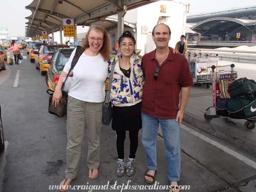 Arrival at the airport with Karen