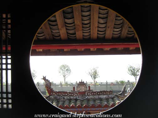 View from inside the pagoda at Shi Bao Zhai View from inside the pagoda at Shi Bao Zhai