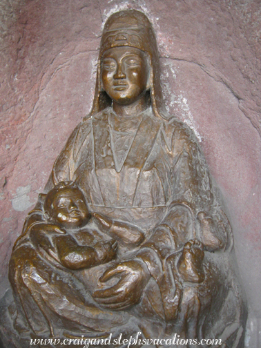 Cliffside carving inside of Shi Bao Zhai pagoda Cliffside carving inside of Shi Bao Zhai pagoda