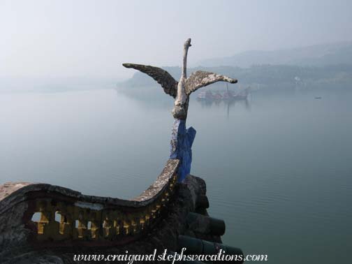View from the top window of the Shi Bao Zhai pagoda