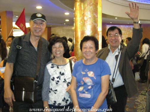 Saying goodbye to our Singaporean friends on the cruise Saying goodbye to our Singaporean friends on the cruise