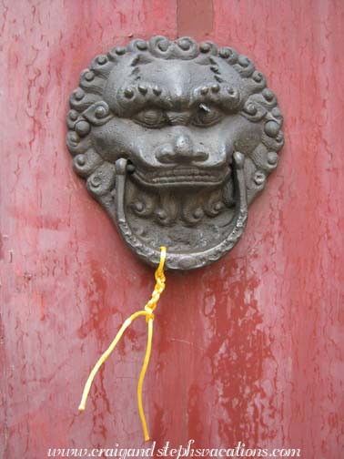 Door knocker with a wish tied to it Door knocker with a wish tied to it