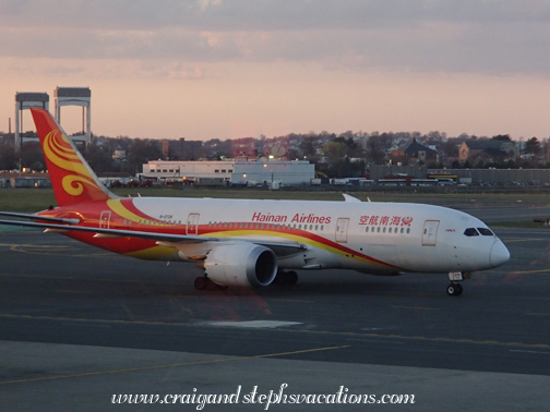 Our plane finally arrives in Boston!