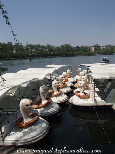 Whimsical boats on Taiye Lake, Beihai Park