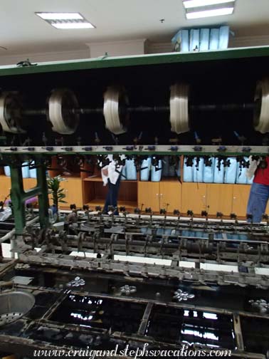 Mechanized silk thread production at Yuan Hou Silk