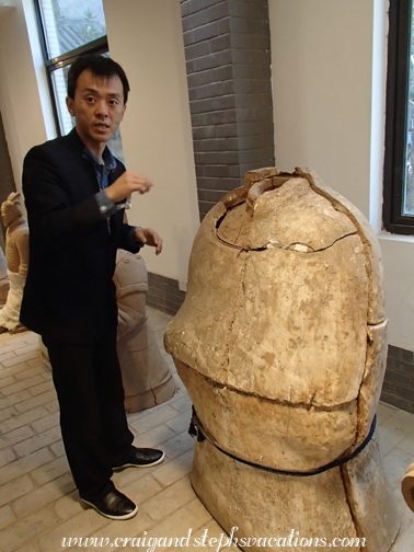 Mould for a torso of a replica terra cotta warrior Mould for a torso of a replica terra cotta warrior