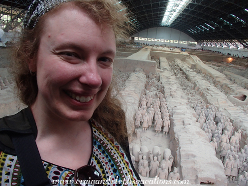 Steph in front of Pit #1 Steph in front of Pit #1