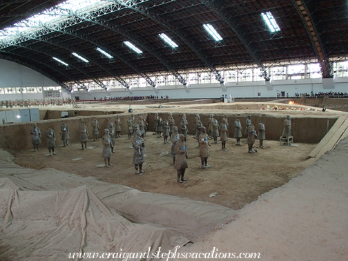 Warriors undergoing restoration, Pit #1 Warriors undergoing restoration, Pit #1