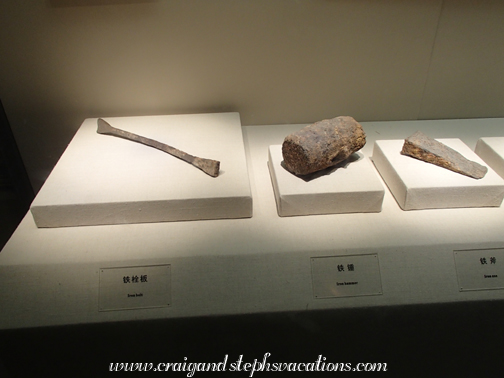 Iron tools used to dig the terra cotta army pits Iron tools used to dig the terra cotta army pits