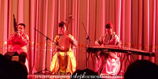Musicians perform on period Tang Dynasty instruments