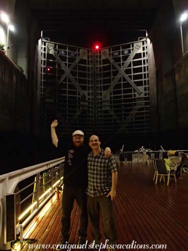 Stephan and Craig prepare to enter the next lock