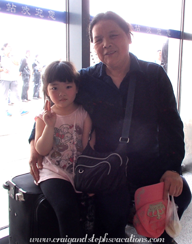 Craig's little friend at the train station