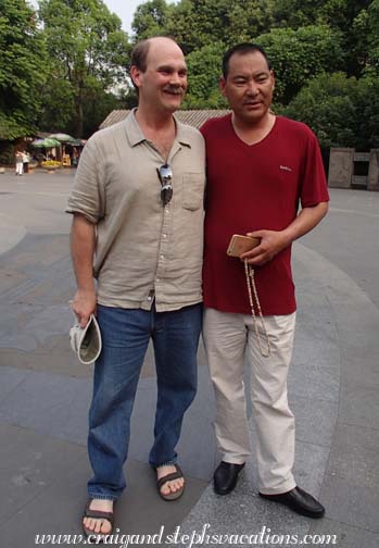 Tibetan man requests a photo with Craig