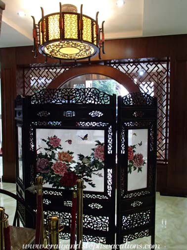 double sided embroidered screen at the opera museum double sided embroidered screen at the opera museum