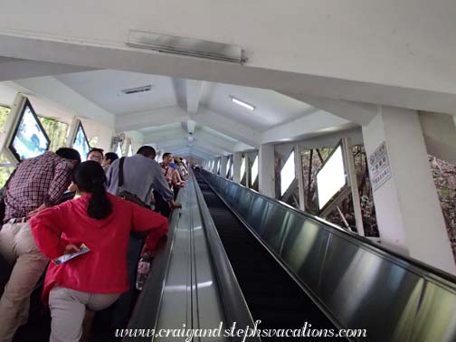 The 340 meter long Grand Escalator The 340 meter long Grand Escalator
