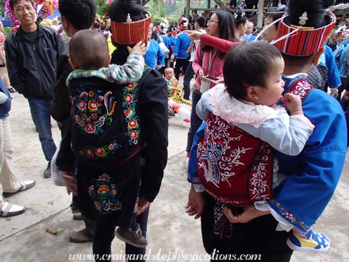 Elaborately embroidered Miao baby carriers Elaborately embroidered Miao baby carriers