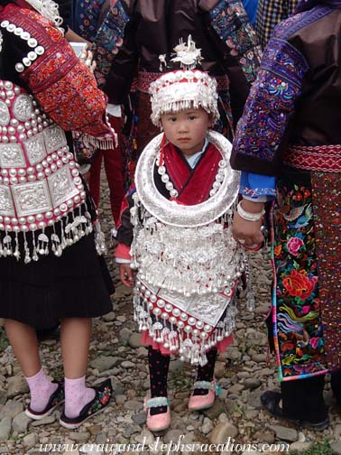 Young girl dressed in Miao finery Young girl dressed in Miao finery