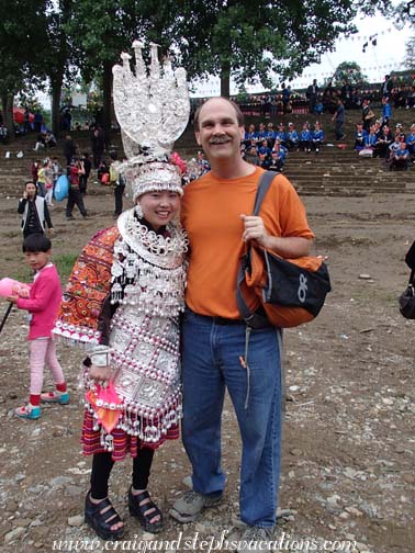 One of the young women poses with Craig One of the young women poses with Craig