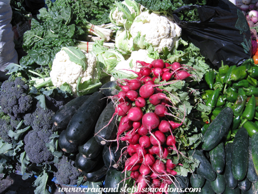 Vegetables at the Otavalo Saturday Market Vegetables at the Otavalo Saturday Market