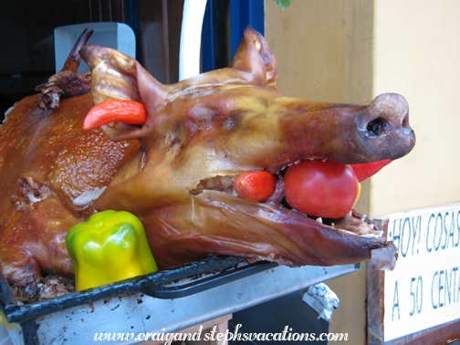 Pork at the Otavalo Saturday Market Pork at the Otavalo Saturday Market