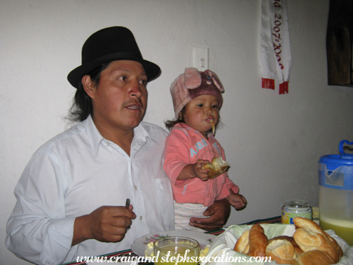 Antonio and Sisa at breakfast Antonio and Sisa at breakfast