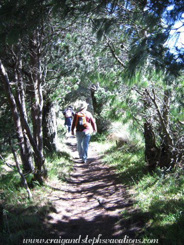 Craig hiking at Lago Cuicocha Craig hiking at Lago Cuicocha