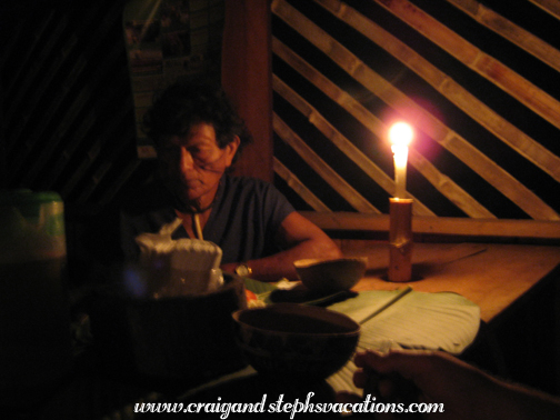 Dinner by candle light