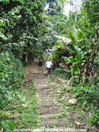 Walking to the road from the Waira Churi camp Walking to the road from the Waira Churi camp
