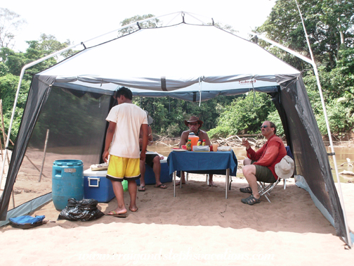 Mess tent at lunch Mess tent at lunch