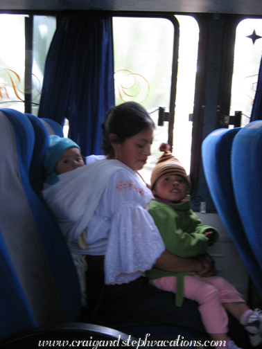Aida and the kids on the bus