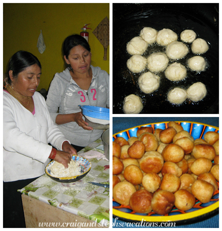 Rosa and Aida make doughnuts