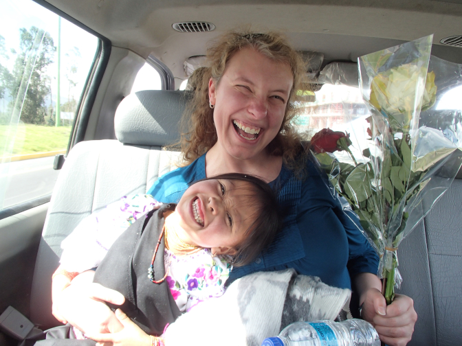 Sisa and Achi Mama on the ride to the house