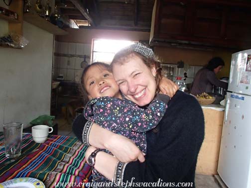 A hug from Sisa at breakfast