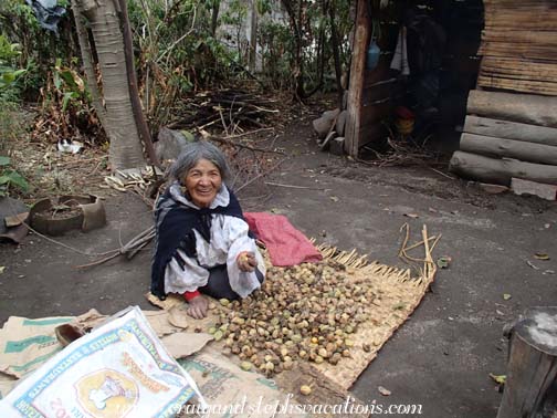 Abuelita and her uvilla fruit Abuelita and her uvilla fruit