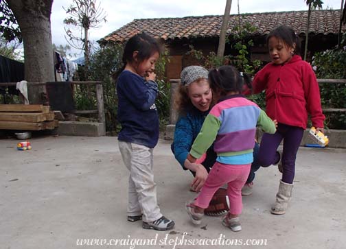 Teaching the kids to kick an American football