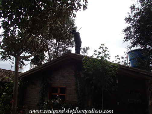 Antonio on the rood of the casita