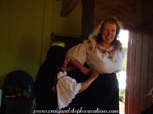 Rosa dresses Steph for Dia de los Muertos Rosa dresses Steph for Dia de los Muertos