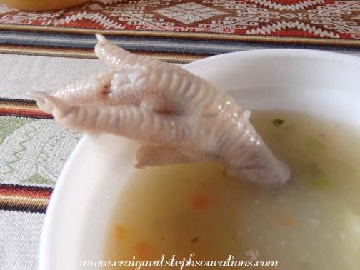 Chicken foot in my soup Chicken foot in my soup