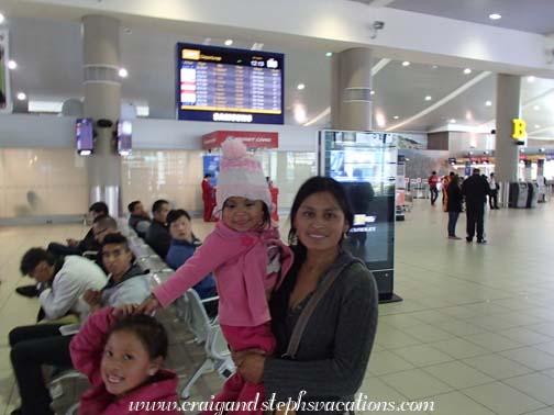 Sisa, Tayanta, and Aida at dropping us off at the airport