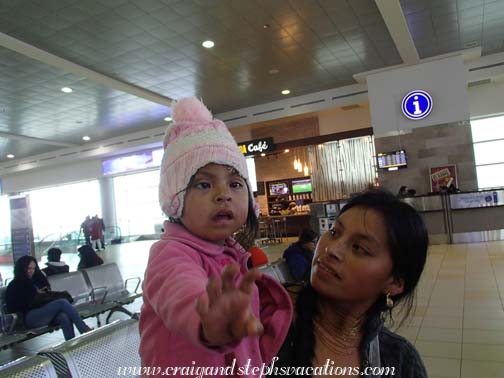 Tayanta waves goodbye to us at the airport Tayanta waves goodbye to us at the airport