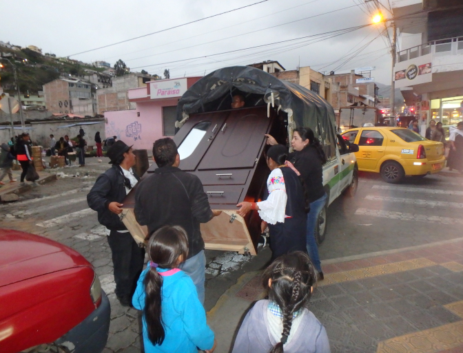 Loading our furniture into the truck