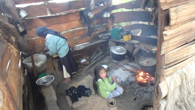 Abuelita and Sisa in the outdoor kitchen