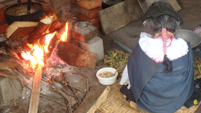 Abuelita in her outdoor kitchen